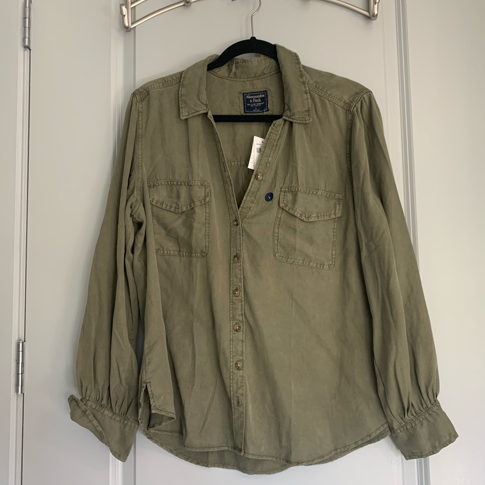 Abercrombie utility shirt L